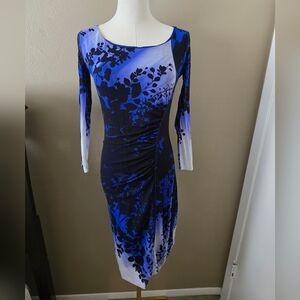 Fuzzi Mesh Floral Print Mini Dress Size Large